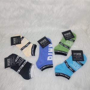PINK Victoria's Secret collegiate collection socks.